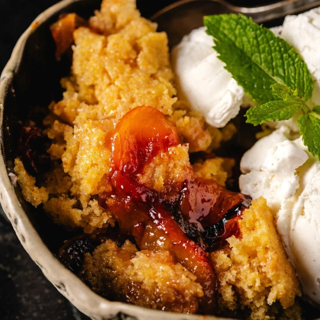 Cornbread Peach Cobbler