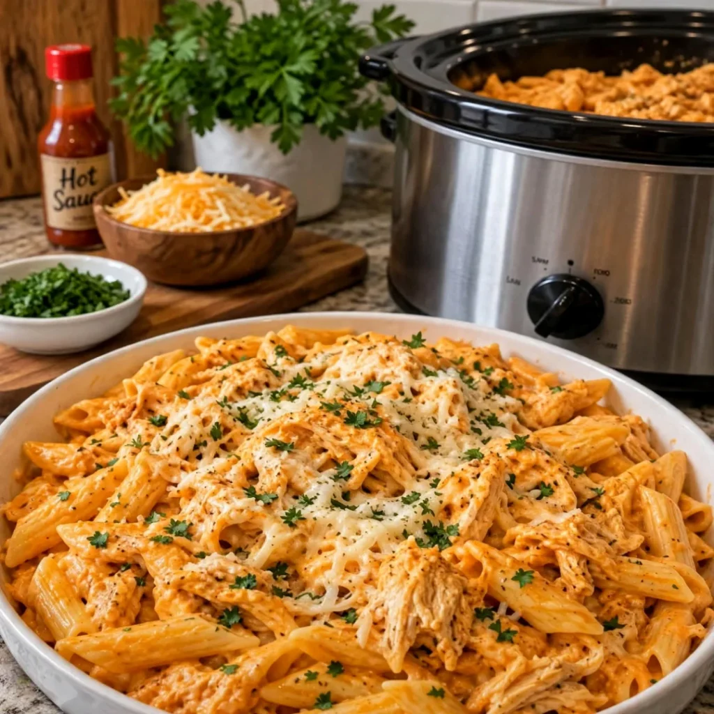 Crockpot Buffalo Chicken Pasta: A Simple Spicy Delight!
