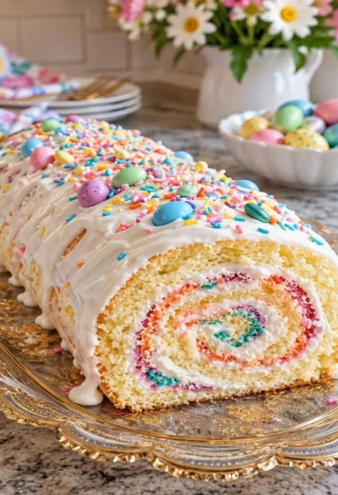 Easter cake roll