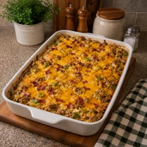 Keto Low Carb Philly Cheesesteak Casserole is Delicious!