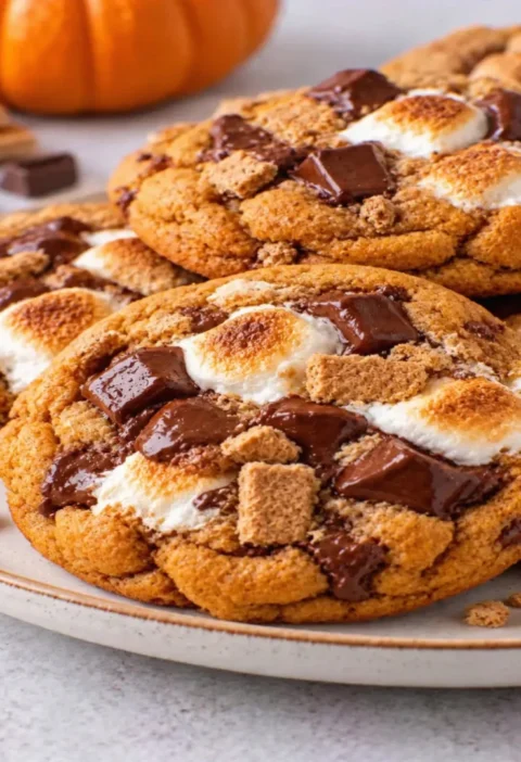 Pumpkin S’mores Cookies
