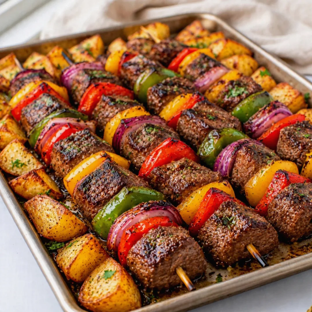 Sheet Pan Beef Kebabs