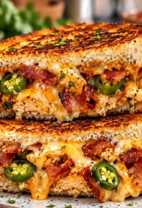 spicy bacon jalapeno chicken melt