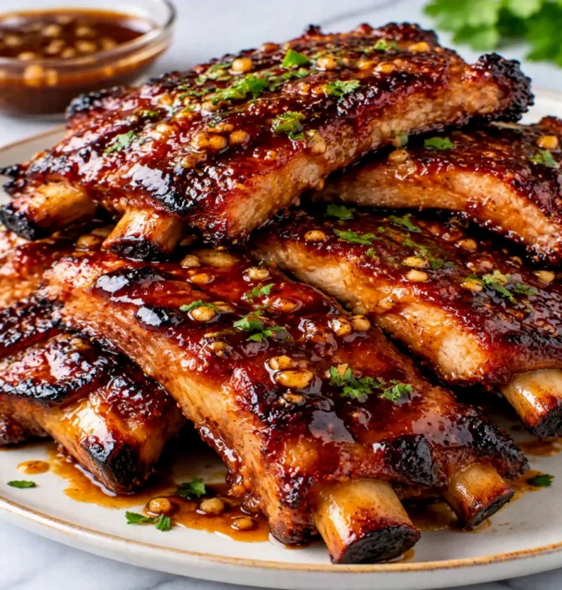 Sticky Honey Garlic Ribs