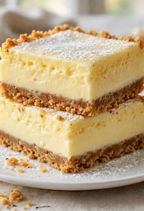 vanilla custard cream squares