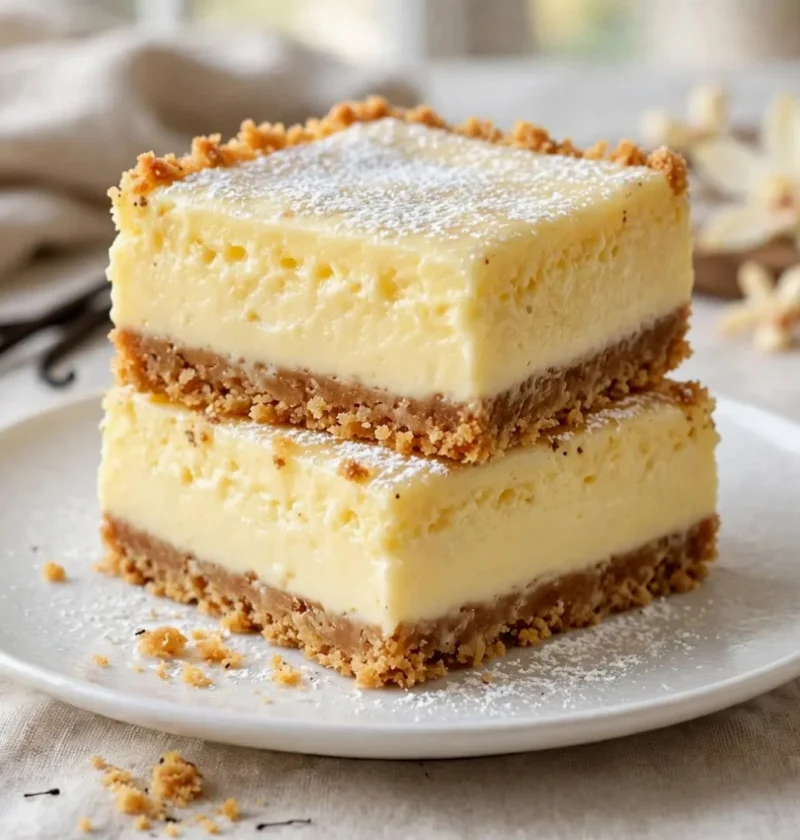 vanilla custard cream squares